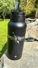 Load image into Gallery viewer, Stainless Steel Water Bottle with Flip Lid & Sport Straw Lid