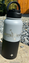 Load image into Gallery viewer, Stainless Steel Water Bottle with Flip Lid & Sport Straw Lid