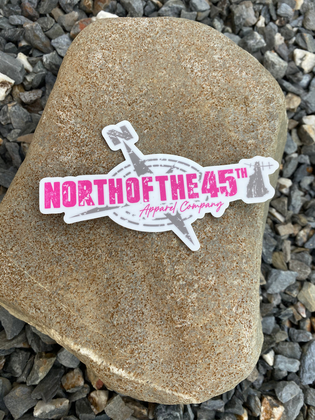 North of the 45th Compass Sticker