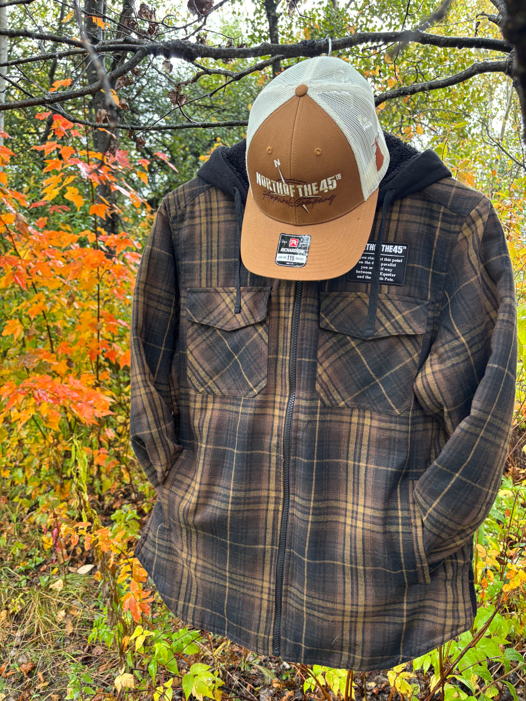 Hooded Quilted Flannel Jacket