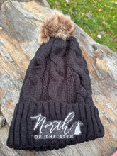 Load image into Gallery viewer, Fleece Lined Fluffy Pom Pom Cable Knit Winter Hat
