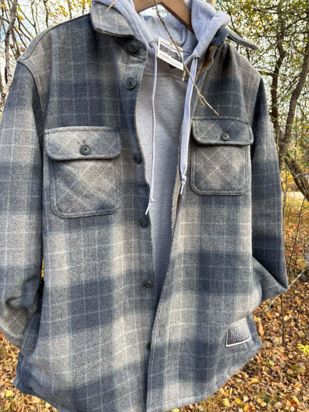 Mens Sherpa Lined Wool Blend Jacket