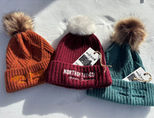 Load image into Gallery viewer, Raised Knit Pom Pom Winter Hats/Removable Pom Pom
