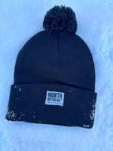 Load image into Gallery viewer, Pom Pom Winter Woven Label Beanie
