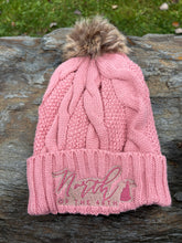 Load image into Gallery viewer, Fleece Lined Fluffy Pom Pom Cable Knit Winter Hat
