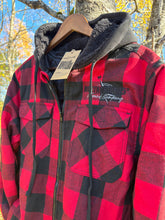 Load image into Gallery viewer, Men’s Hooded Quilted Flannel Jacket
