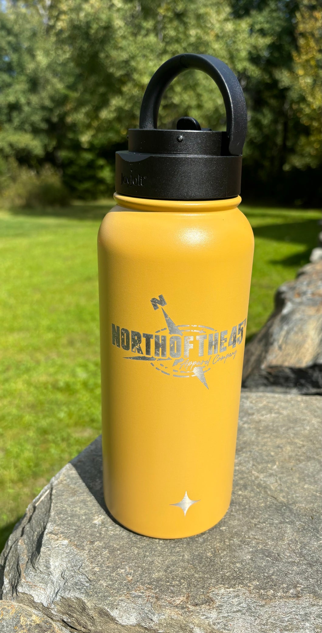Stainless Steel Water Bottle with Flip Lid & Sport Straw Lid