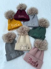 Load image into Gallery viewer, Fluffy Pom Pom Ball Knit Winter Beanie
