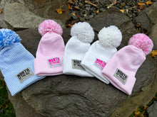 Load image into Gallery viewer, Newborn Pom Pom Hospital Hats
