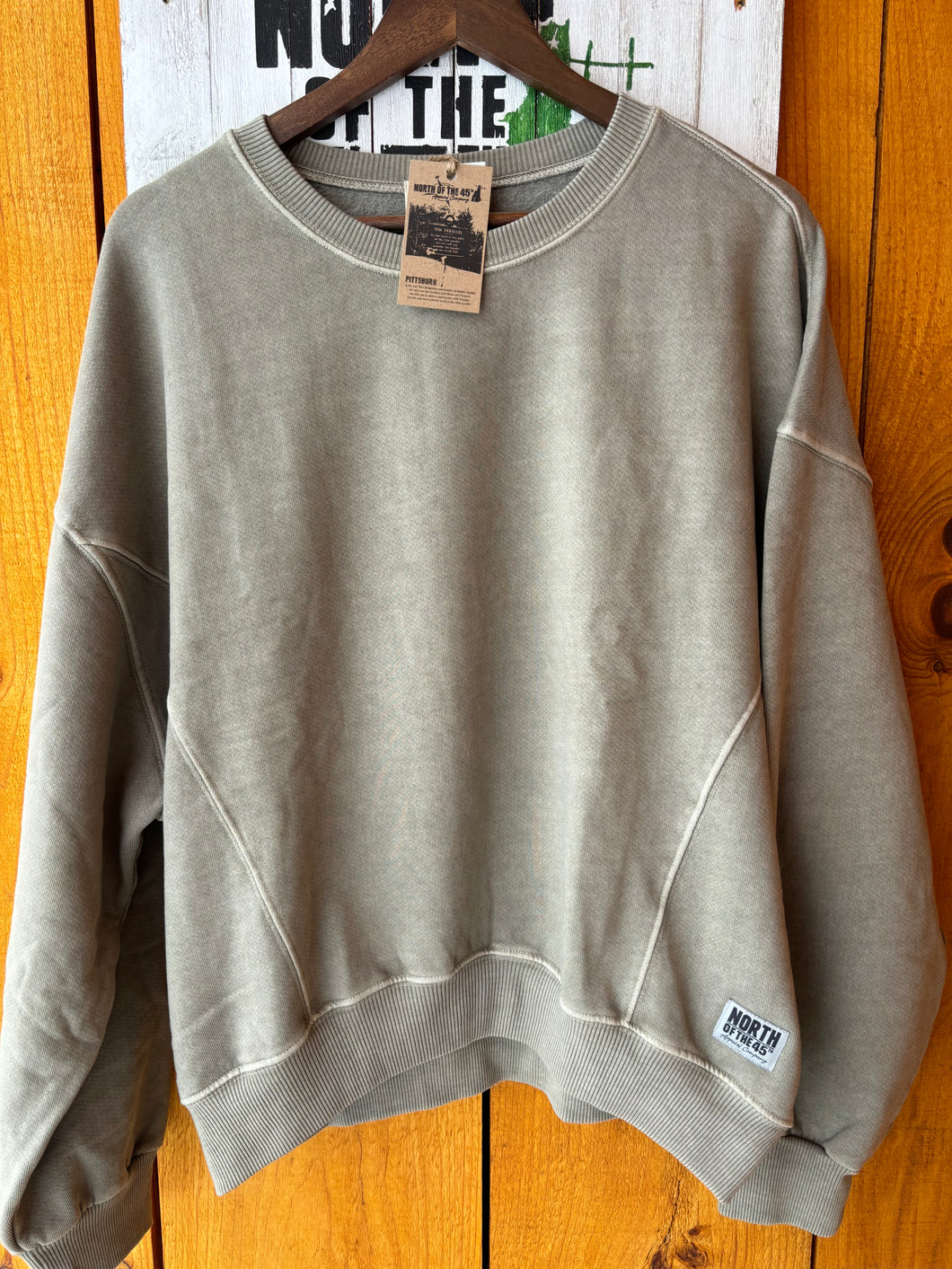 Organic Pigment Washed Oversized Crewneck