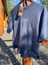 Load image into Gallery viewer, Women’s Raw Edge Top and Shorts Set
