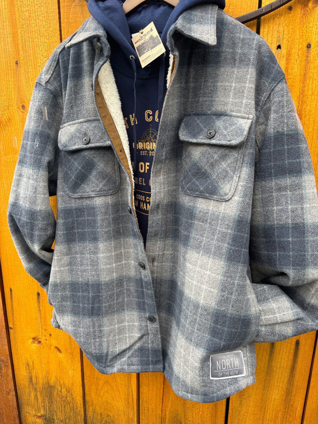 Mens Sherpa Lined Wool Blend Jacket