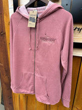 Load image into Gallery viewer, Women’s Embroidered Lightweight Zip Up Hoodie
