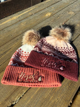 Load image into Gallery viewer, Winter Fluffy Pom Pom Zig Zag Design Beanie
