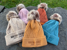 Load image into Gallery viewer, Raised Knit Pom Pom Winter Hats/Removable Pom Pom
