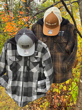 Load image into Gallery viewer, Hooded Quilted Flannel Jacket
