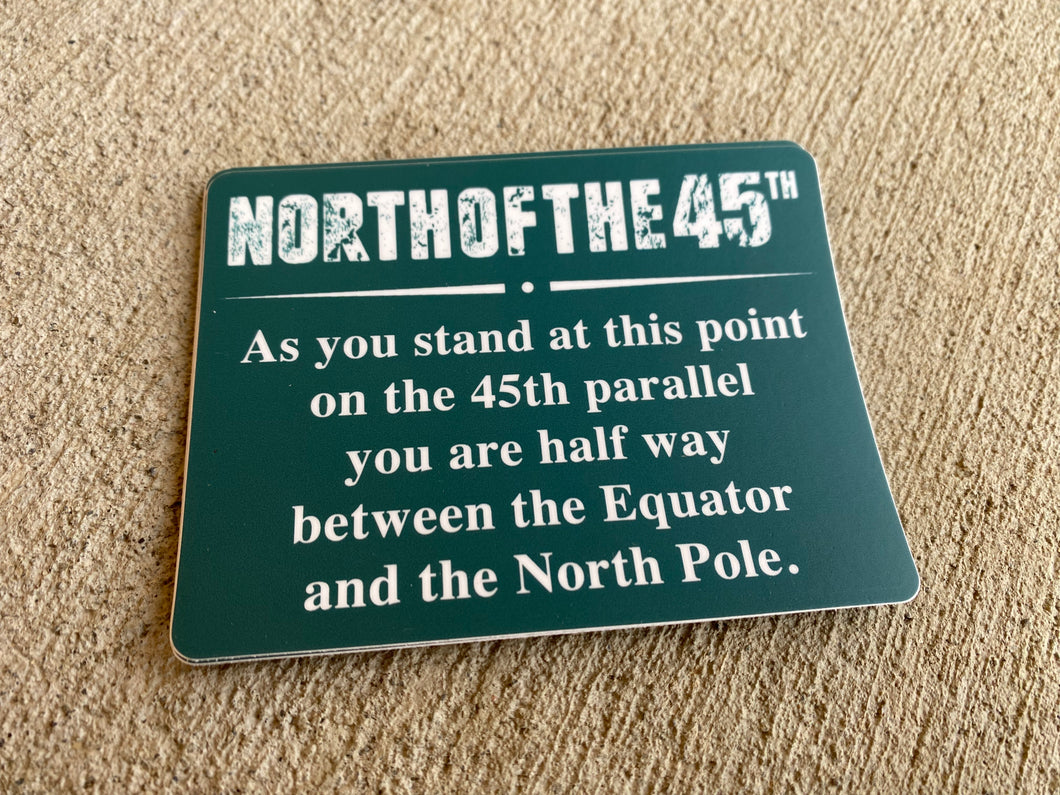 45th Parallel Sign Sticker