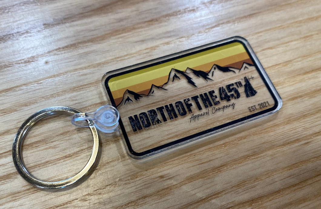 North of the 45th Plastic Mountain Key Chain