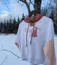 Load image into Gallery viewer, Women’s Crop Color Blocked Hooded Sweatshirt
