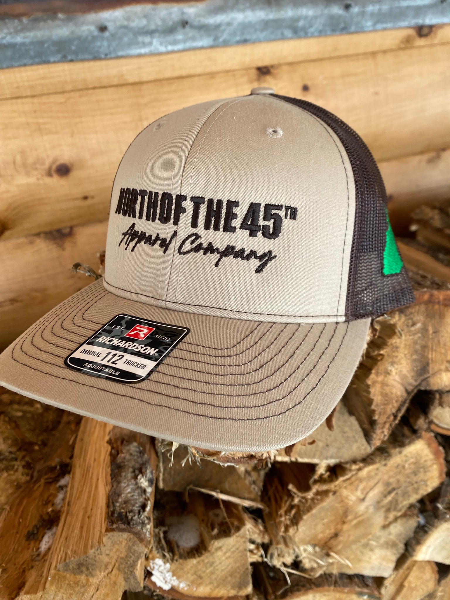 SnapBack Trucker Hat Full Front Logo – northofthe45thapparel